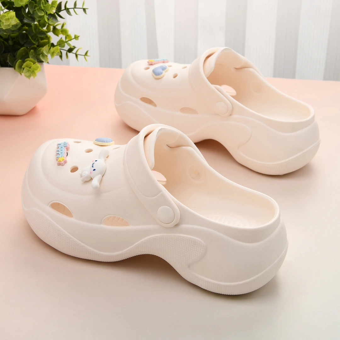 洞洞鞋女夏季新款厚底时尚外穿包头半拖鞋ins潮防滑凉鞋沙滩凉拖