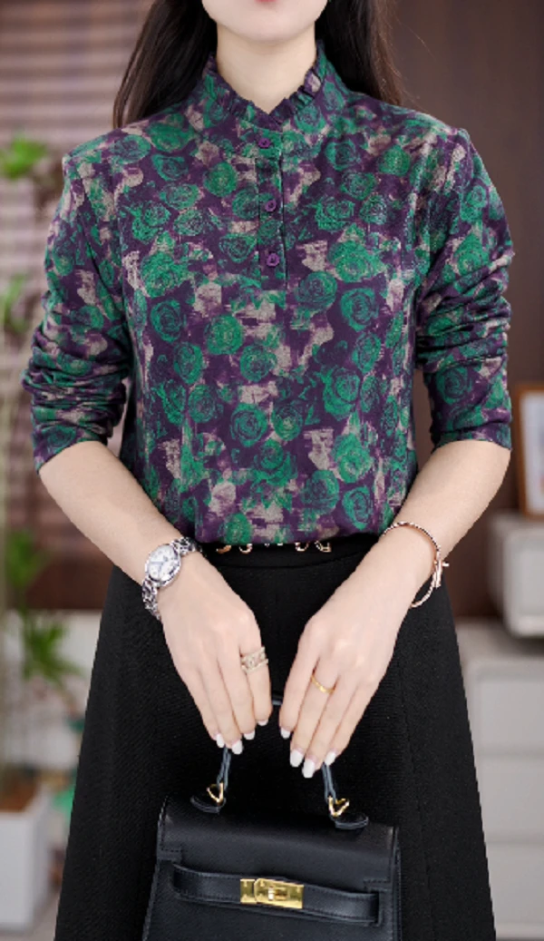 Y055新款百搭时尚显瘦气质宽松减龄洋气打底衫上衣-悠悠