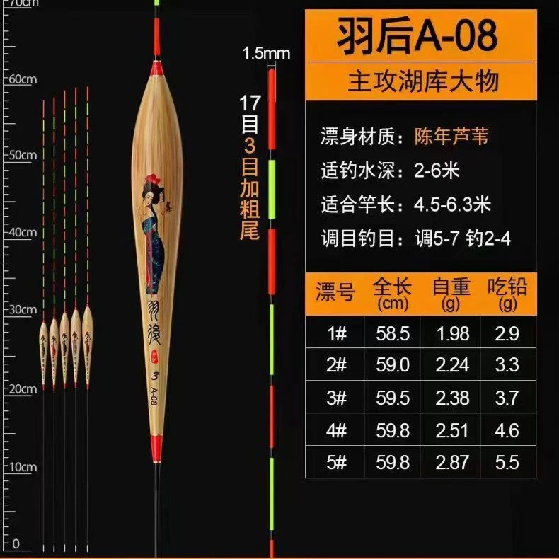 加长芦苇浮漂600长行程漂超长浮漂深水浮漂混养浮漂醒目加粗尾