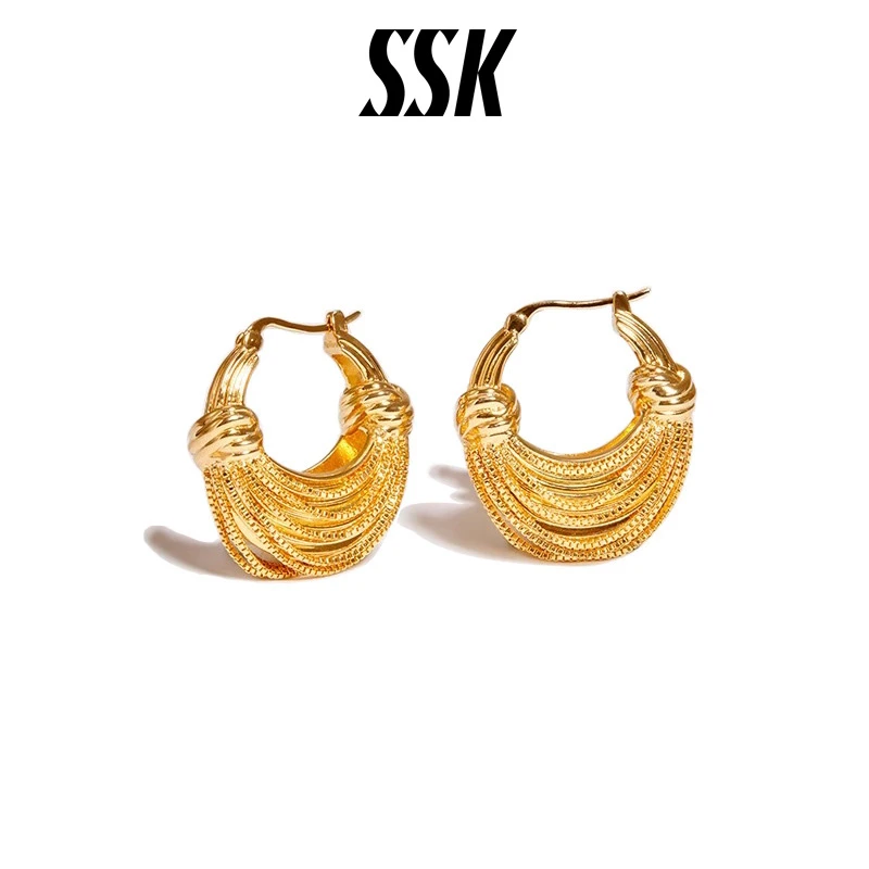 SSK 铜合金耳饰 小众设计光曜夸张流苏耳环