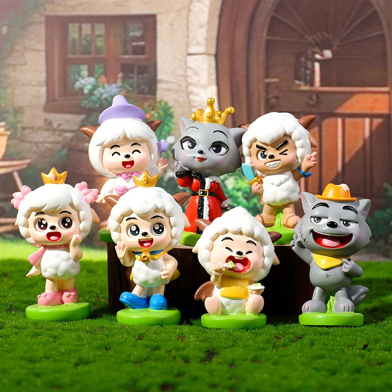 喜洋洋与灰太狼盲盒手办玩具摆件装饰动漫周边公仔儿童生日礼物