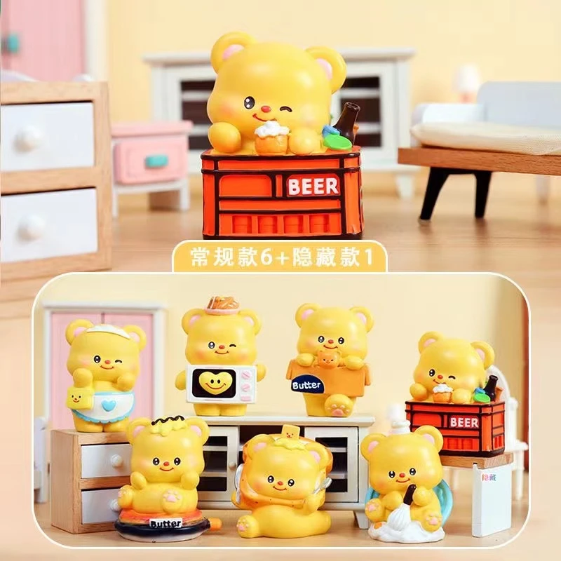 【拆盒】奶呼呼黄油小熊盲盒