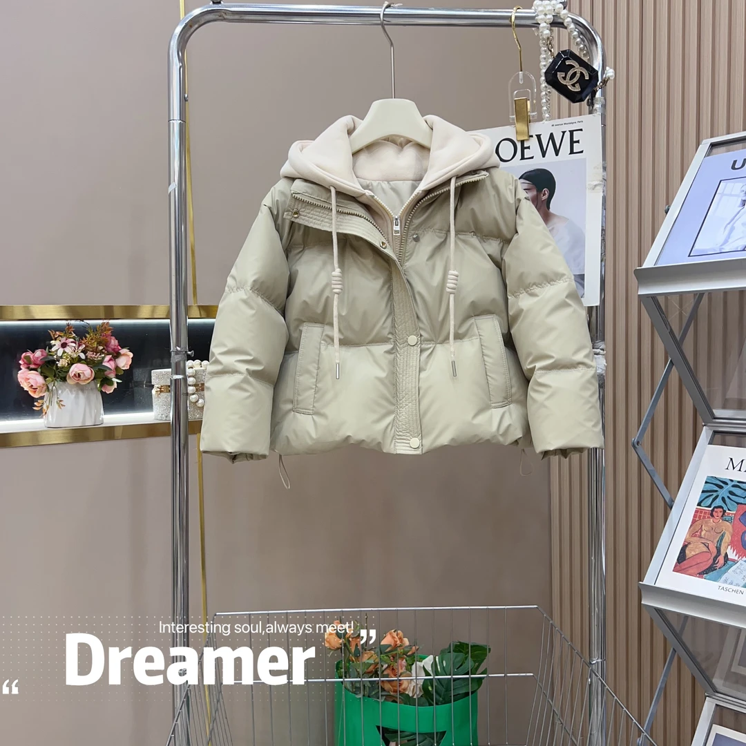 90新国标白鸭绒 女童冬季免洗加厚叠穿假两件羽绒服-9702