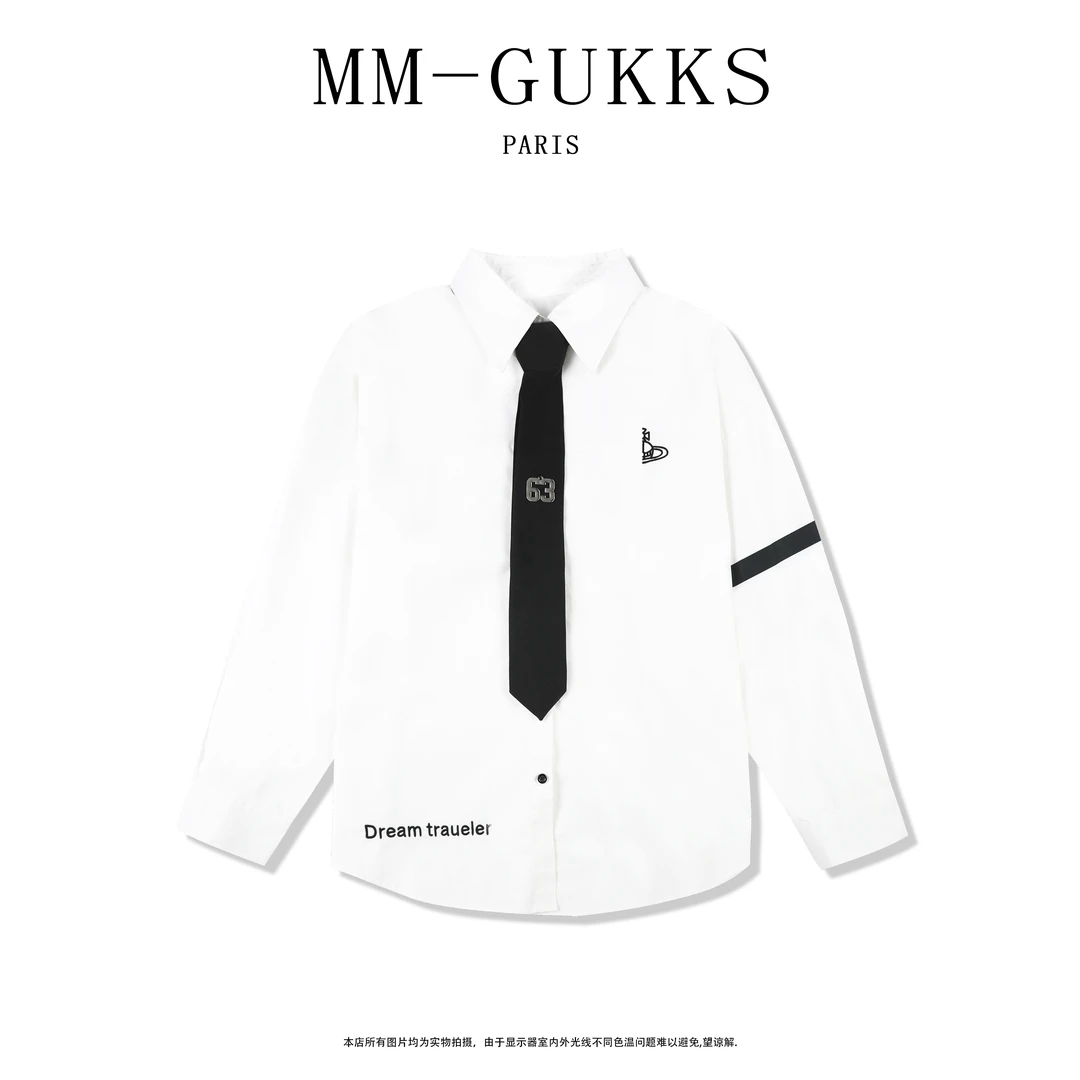 【明明专享】GK81006/2025年春夏时尚百搭宽松衬衫上衣