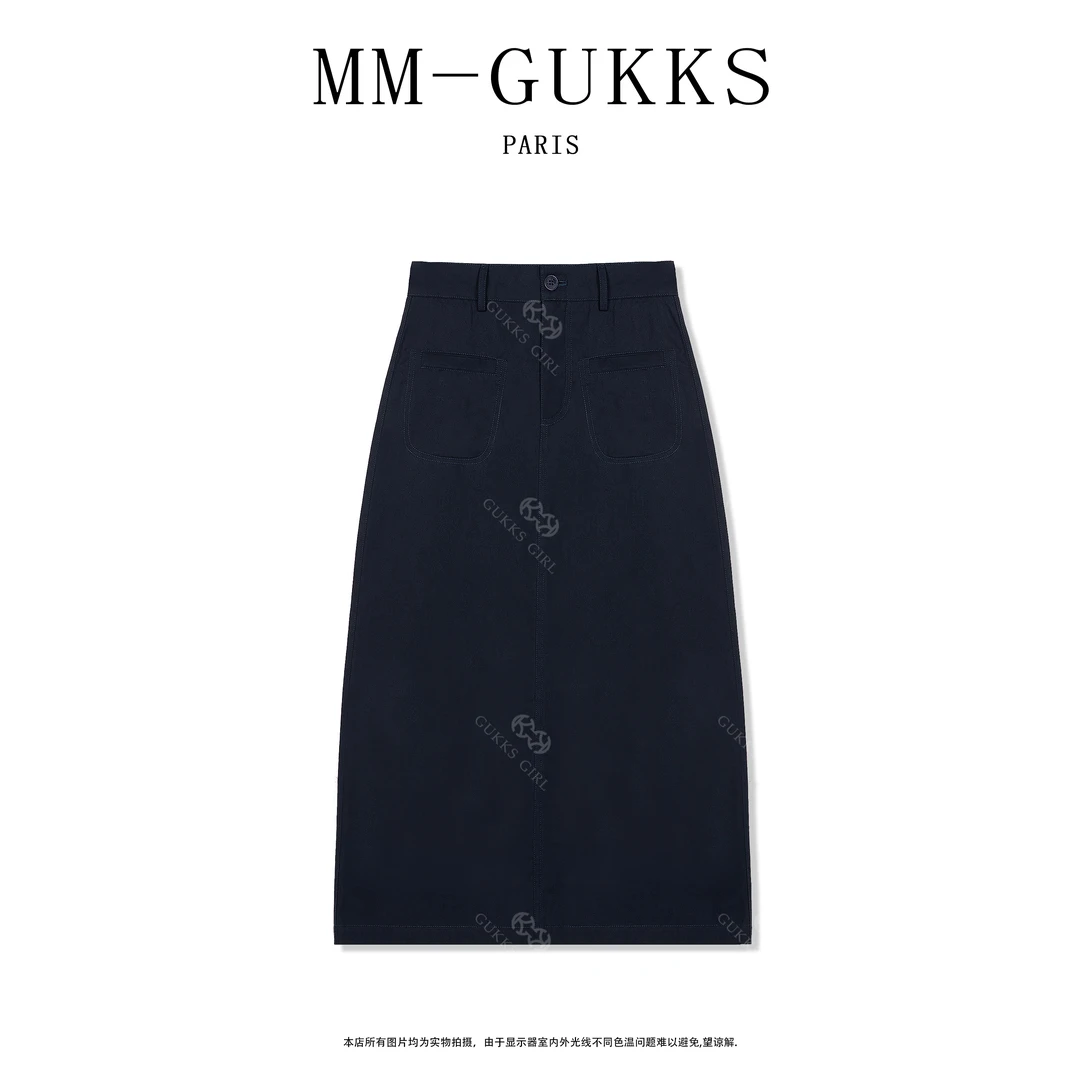 明明GUKKS『超模裙』早秋百搭休闲西装半身裙显高显瘦