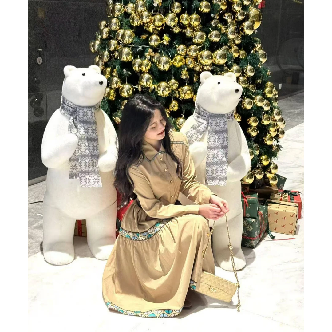 【爵士特调】秋冬哥弟【设计师款】超气质复古连衣裙1500174