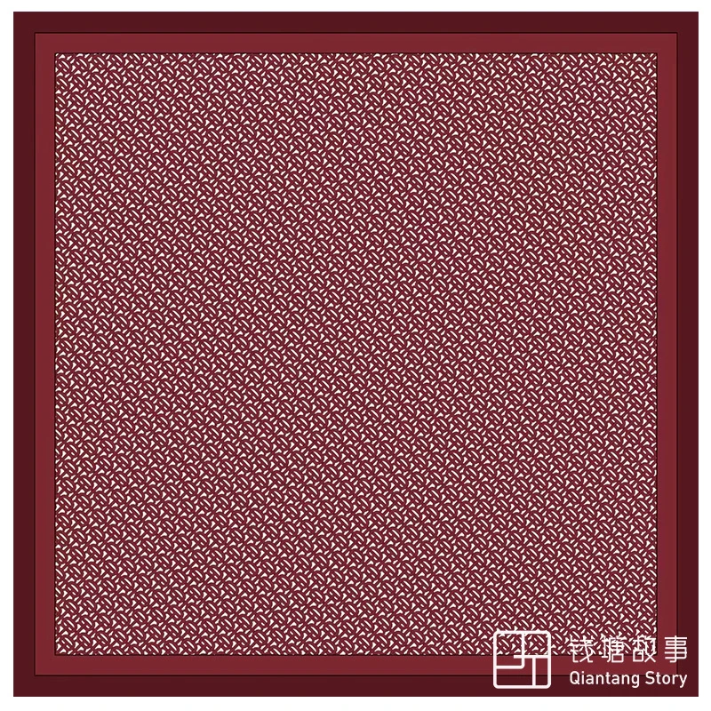 Qiantang Story/钱塘故事真丝西丽纱-110方巾英伦风尚，108*108cm