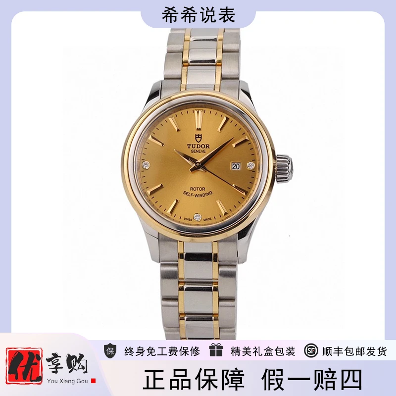 99新 TUDOR/帝舵 希希说表风尚间金自动女表m12103-0004表径28