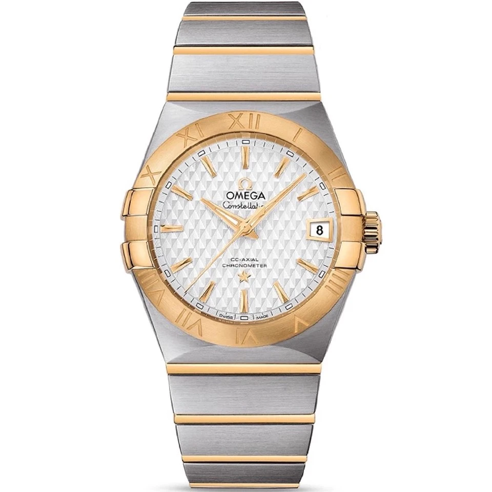 99新 Omega/欧米茄 大表姐星座间金自动男表123.20.38.21.02.009