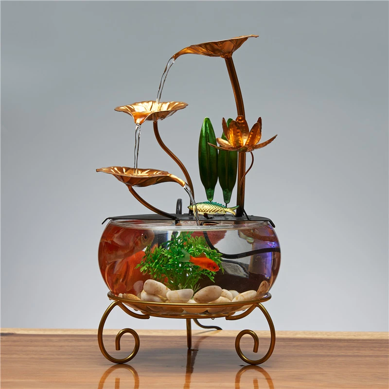 【补贴款】鱼缸流水喷泉工艺品摆件高端客厅电视柜简约桌面装饰品