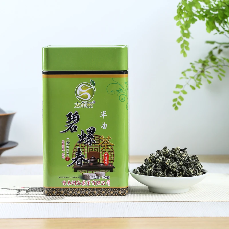 太华源半曲碧螺春绿茶新茶盒装茶叶茶云南大叶种茶留香醇厚