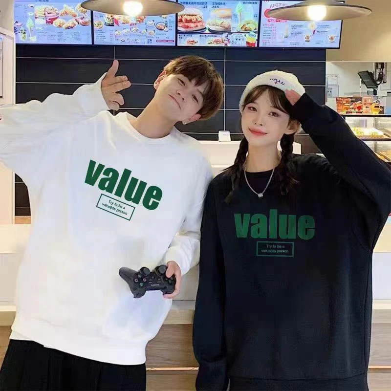 （新）男女同款情侣卫衣宽松圆领春秋长袖时尚百搭学生ins风