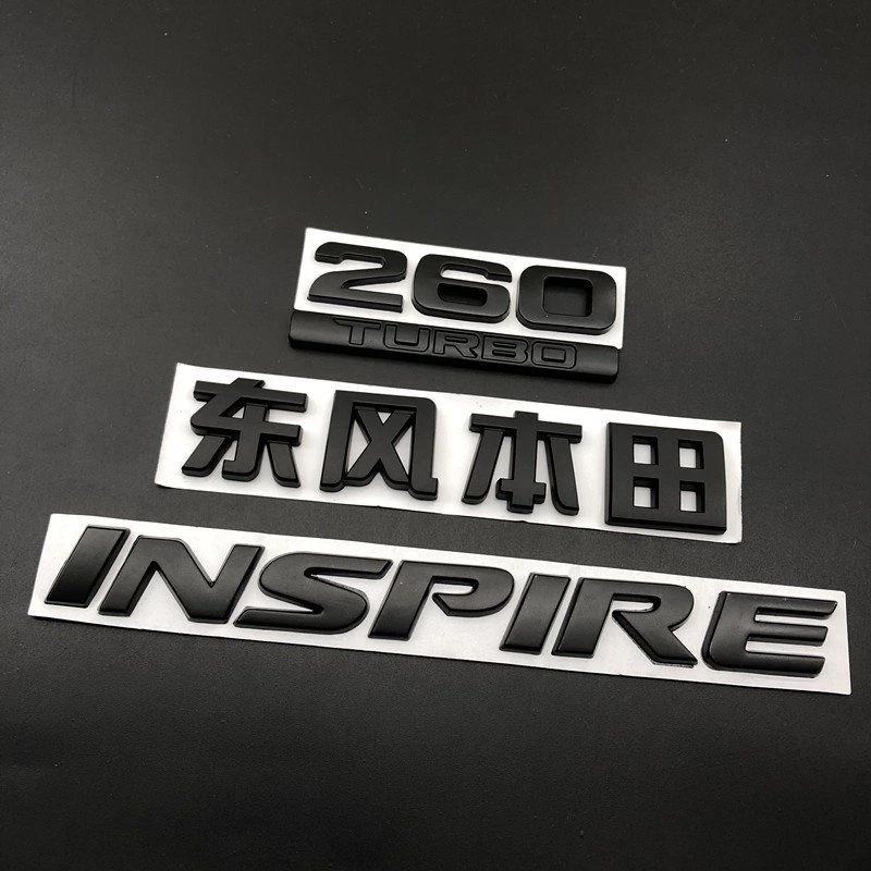 适用于东风本田英诗派改装车尾标标英文英仕派字母标贴黑武士装饰