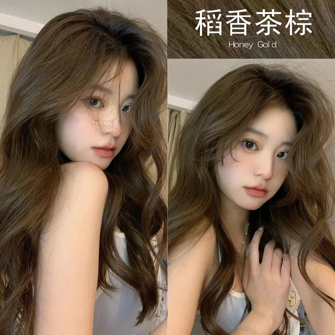 稻香茶色染发剂染发膏泡泡沫自己染显白流行色无刺激不伤发植物纯
