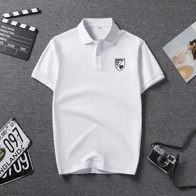 2024法国公鸡新款短袖t恤宽松休闲商务POLO衫男夏季半袖翻领男士