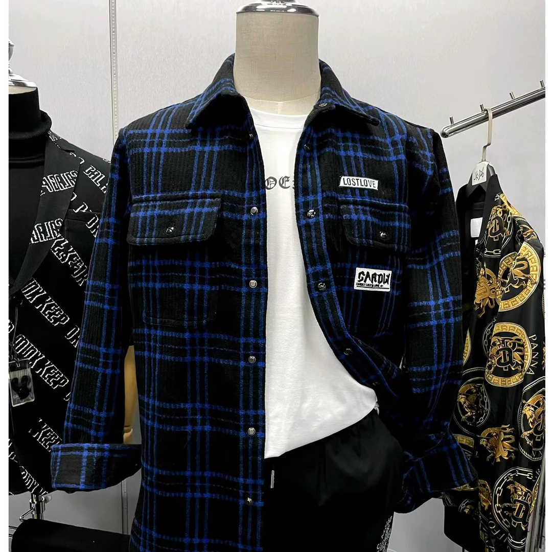 jk645男士秋季厚款衬衫款式绵羊毛外套