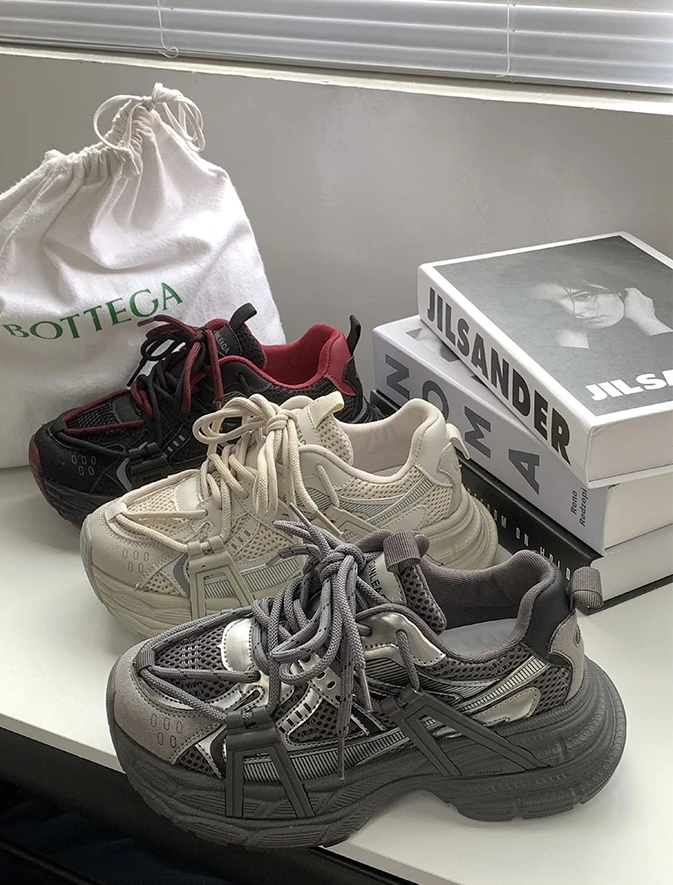 XIERct【悟空】交叉带秋冬透老气爹潮时尚百搭运动休闲鞋3523