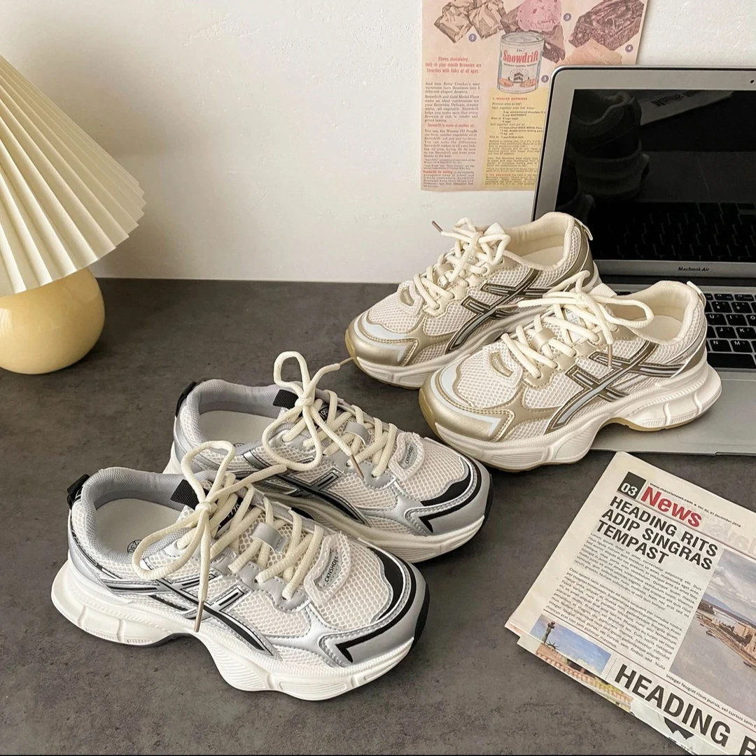 K806   2023秋款百搭厚底韩版运动老爹鞋高级感潮酷炸街运动鞋