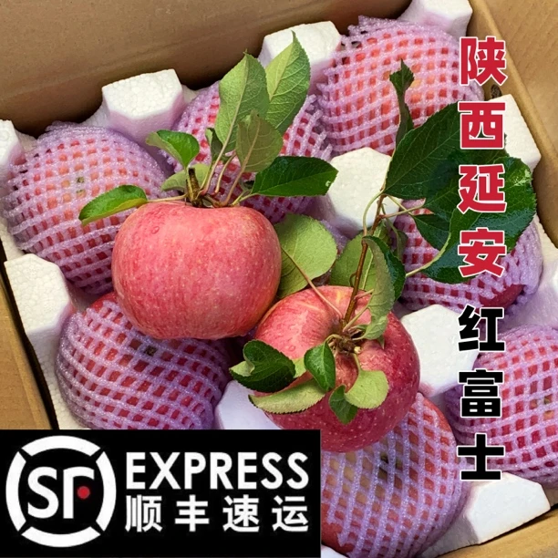 【顺丰包邮】陕西延安红富士苹果脆甜多汁精选海拔1200米山顶种植