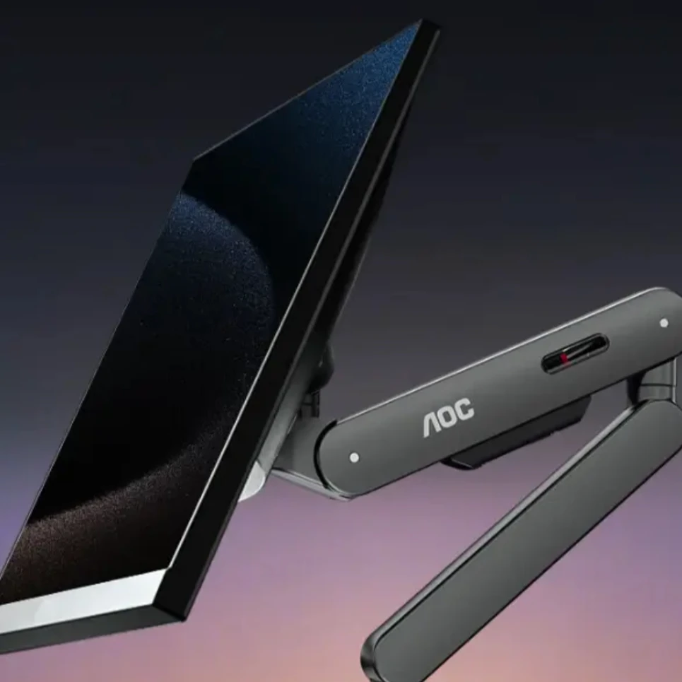 AOC AM500 显示器支架桌面升降显示器支架臂显示器底座增高免打孔