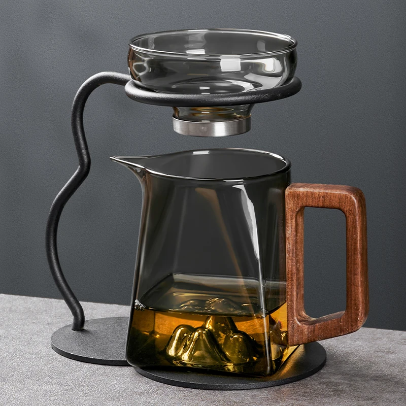 公道杯玻璃高档茶漏滤茶器支架一体式三件套分茶器茶海功夫茶具