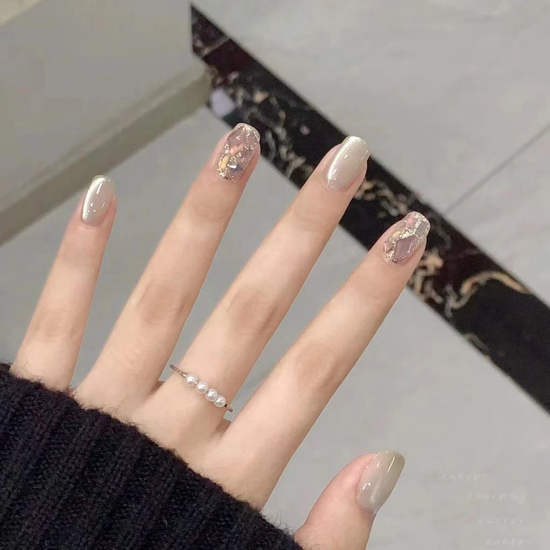 【青提】寇瑞斯穿戴甲青提色猫眼显白美甲贴片B152