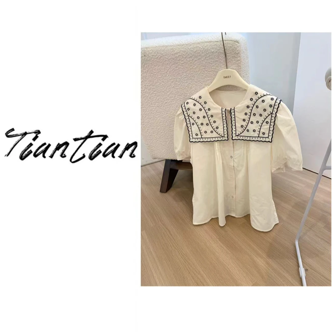 甜甜【航海家】气质时尚休闲夏季百搭设计感衬衫2058