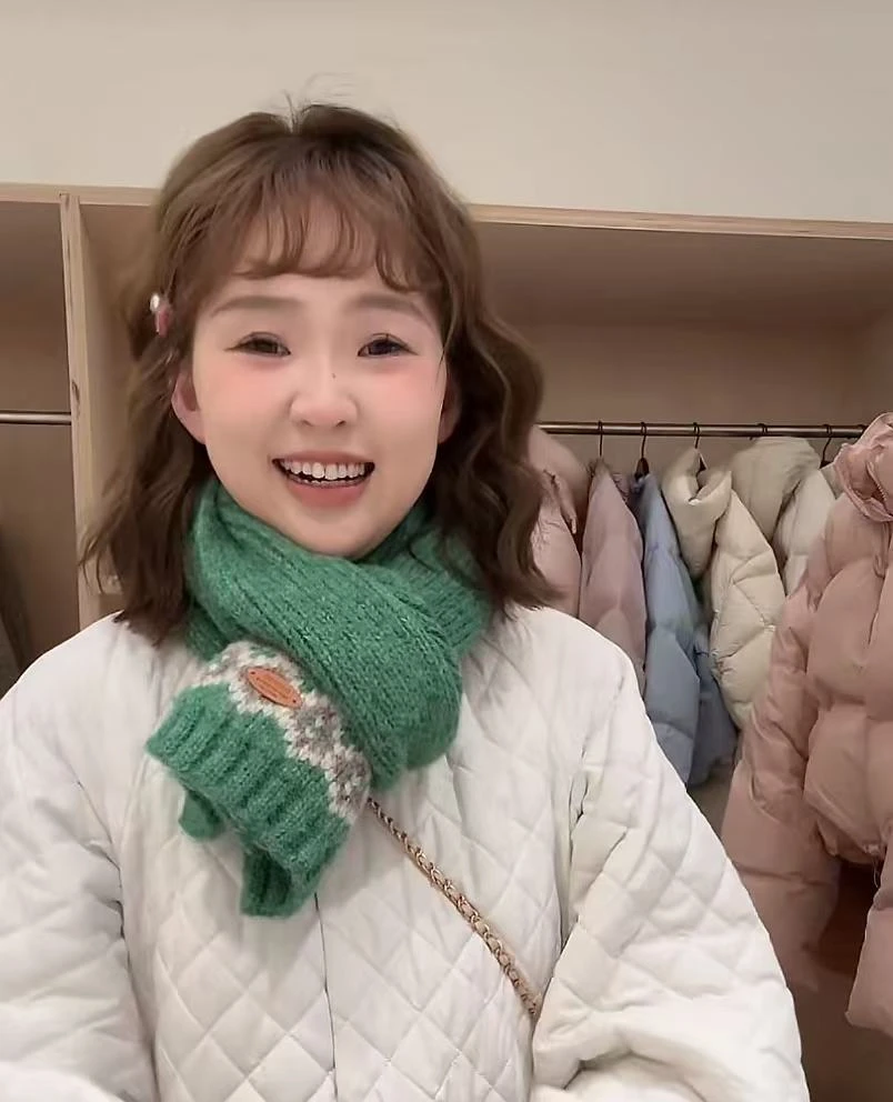 甜甜【绿围巾】保暖围脖~加厚冬季红色百搭S2055