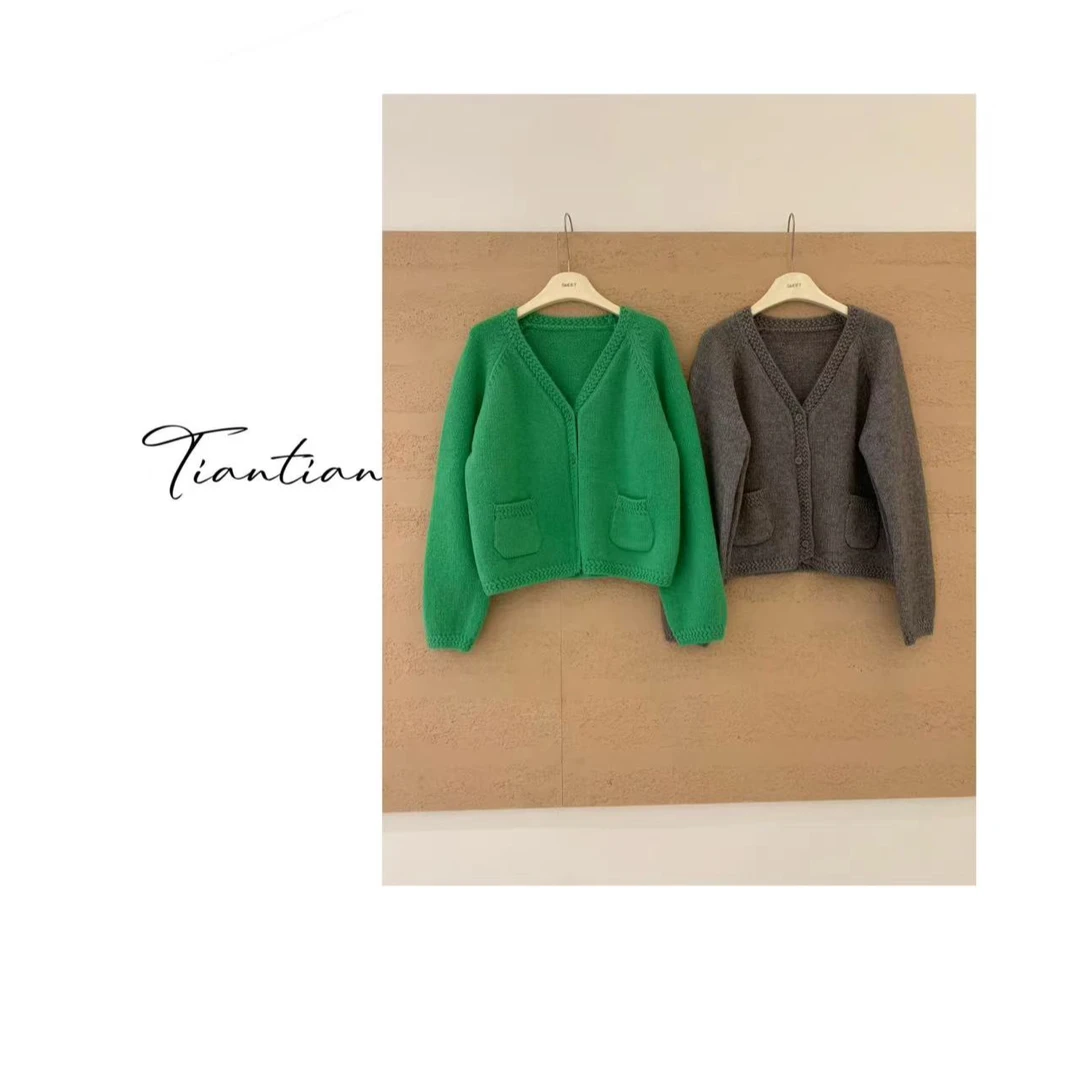 2024新款韩版时尚百搭毛衣开衫6048