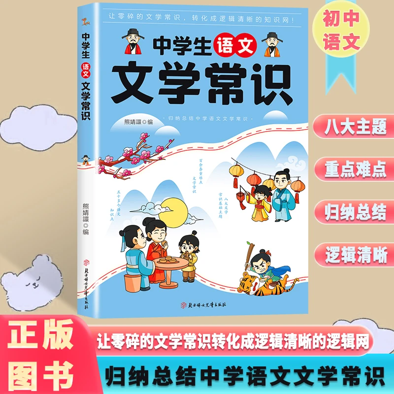 2024版中学生语文文学常识必背古诗词思维导图版语文基础知识大全