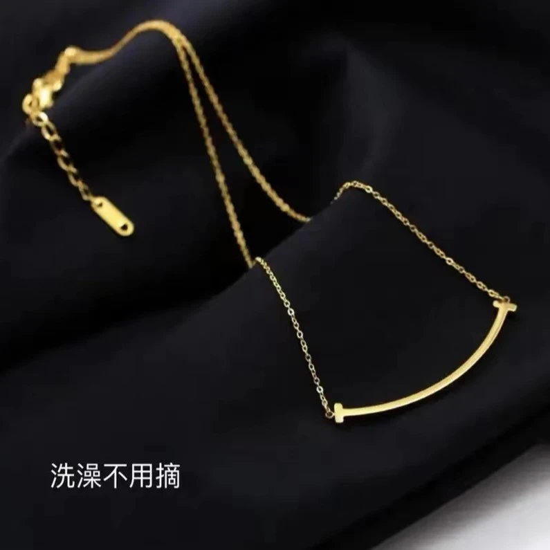 钛钢项链 Cadymary 时尚轻奢 高定气质款微笑项链 火爆 最新款