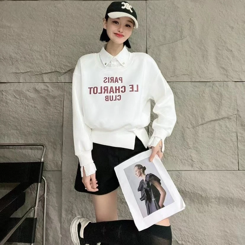 【C179】时尚设计感Polo领长袖卫衣