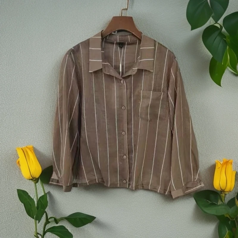 【F822】时尚洋气休闲显瘦百搭衬衣秋季新款女装