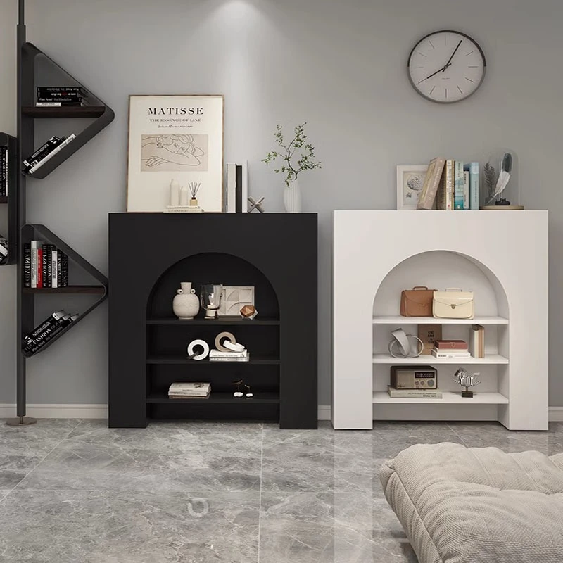 法式壁炉柜省空间柜子简约客厅靠墙餐边柜客厅置物展示柜网红家具