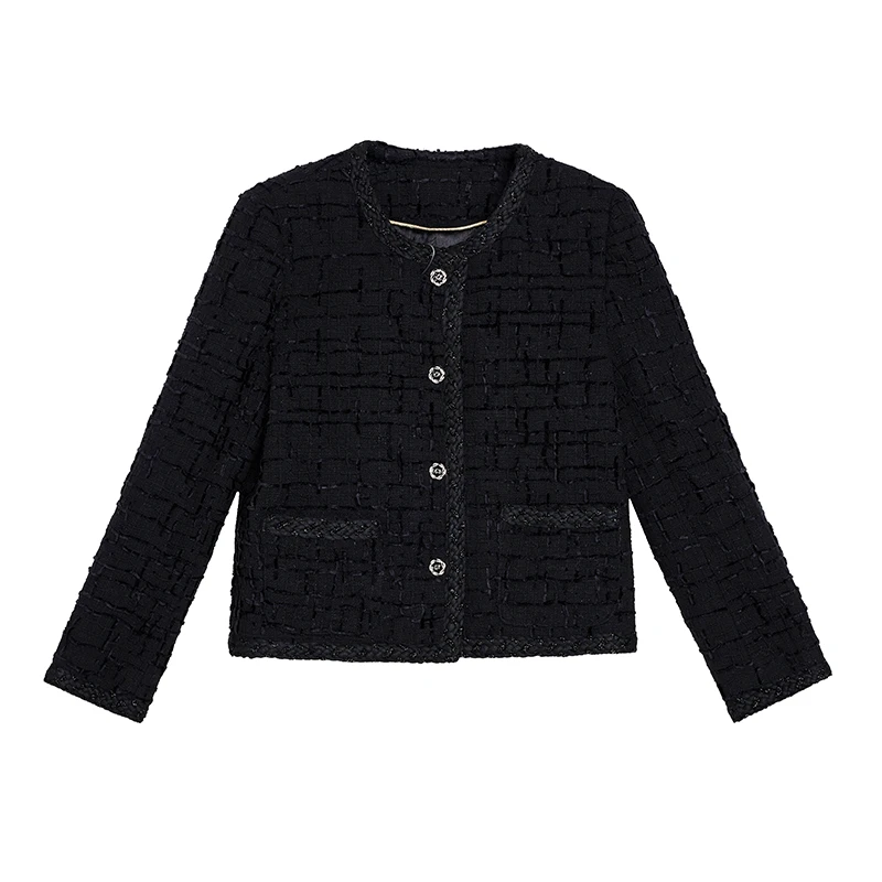 【李不了】简约百搭显瘦小香风外套10110D343SY0023