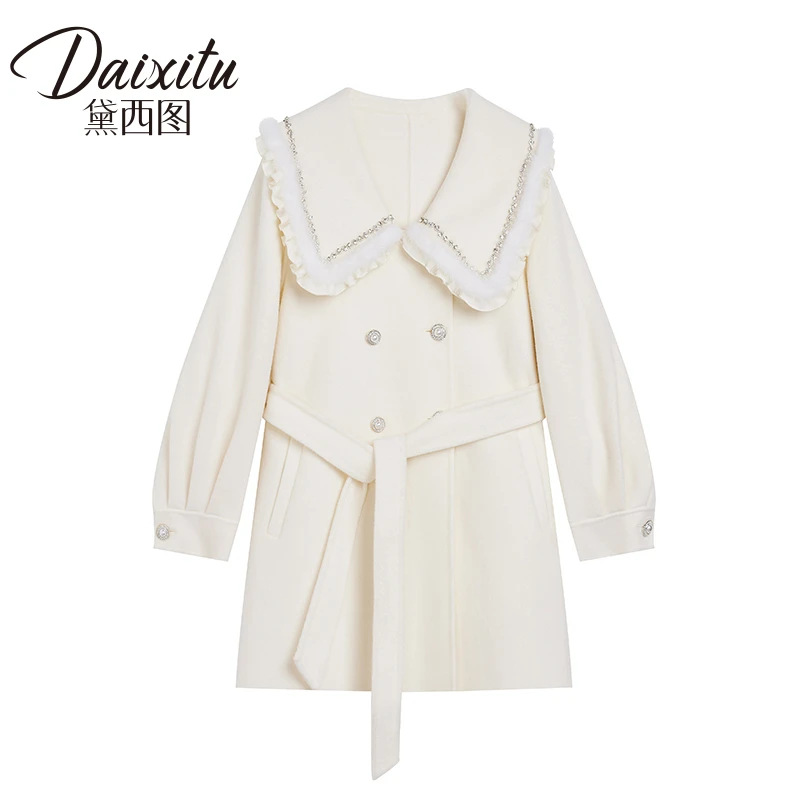 【李不了】双排扣时尚翻领大衣-10110T342W0013