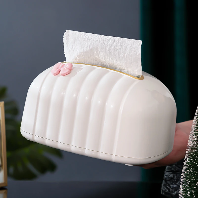 创意奶油风纸巾盒客厅轻奢家用餐桌茶几桌面纸抽盒弹簧纸抽盒