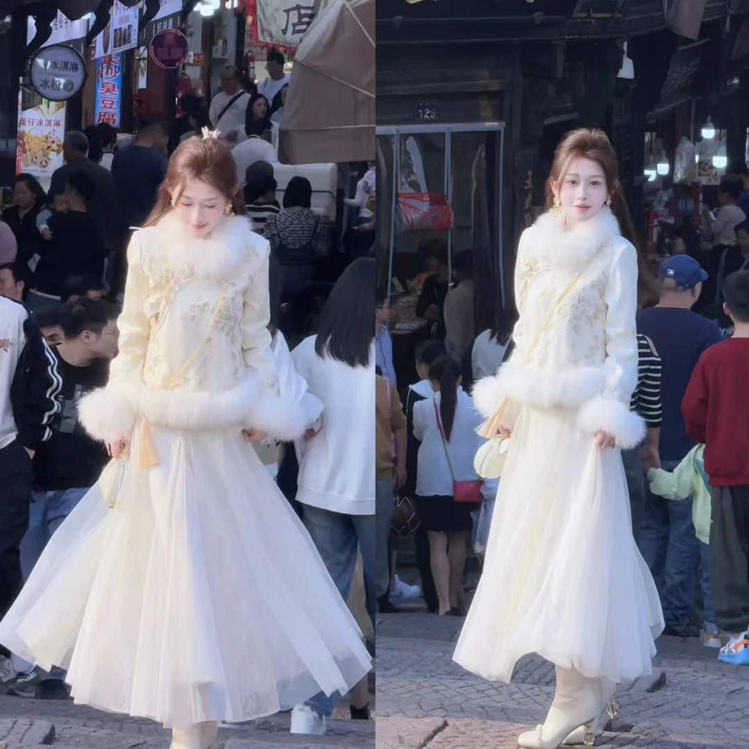 【婷婷】《凤求凰》洛阳牡丹手绣 重工国风羽绒外套 TTH2FD616