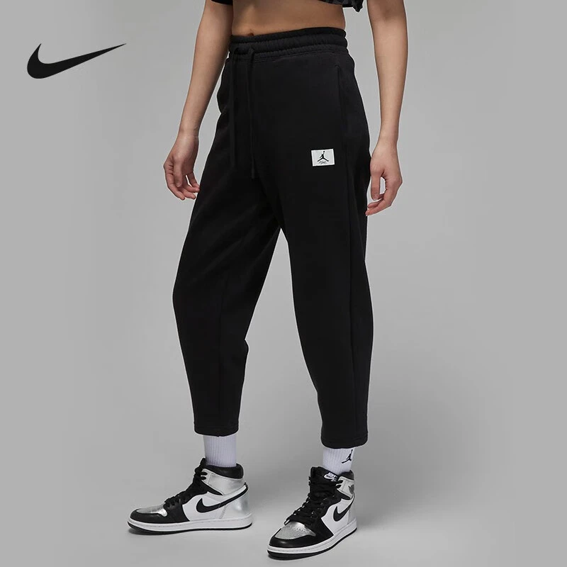 NIKE耐克女子长裤运动裤针织宽松春季休闲小脚裤九分裤FB2961-010