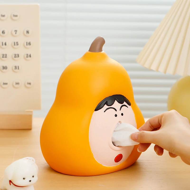 阿呆纸巾盒创意卡通可爱陶瓷抽纸盒摆件家用客厅茶几装饰收纳盒