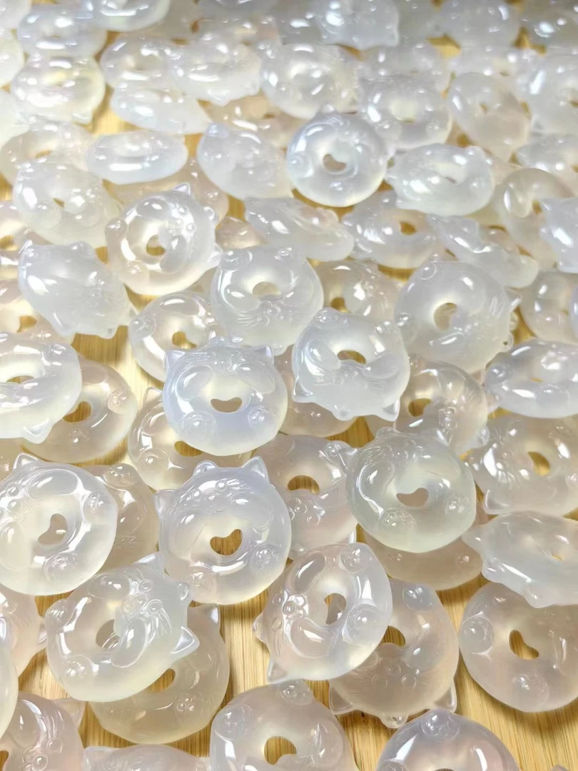 天然玛瑙 猫扣吊坠多样性发货拍一发一（送绳子）