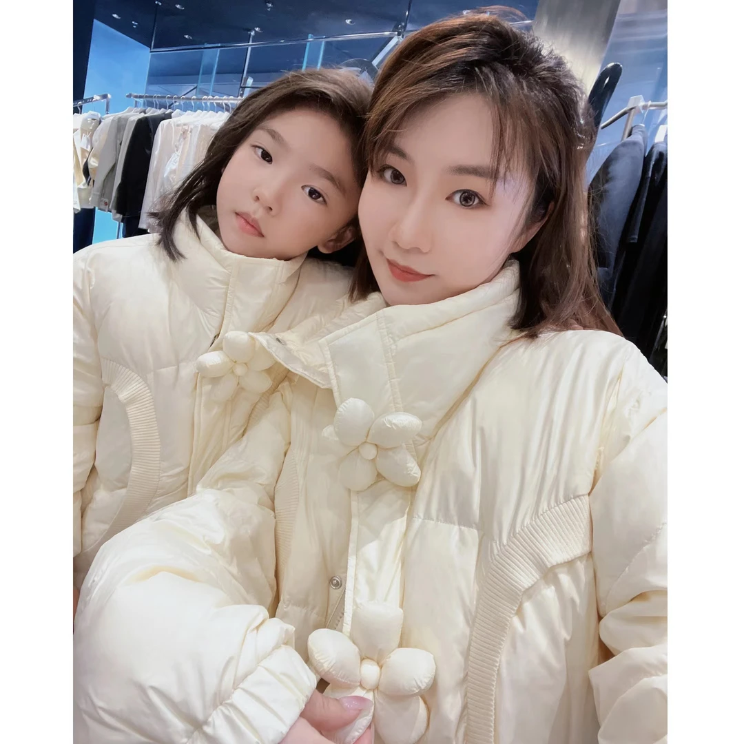 陈大猪【少女感满满】亲子花朵冬季亲子羽绒服保暖加厚宽松WAD2118