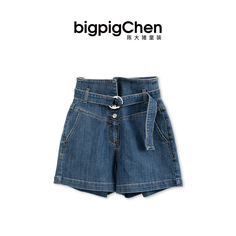 陈大猪 超柔双纱高腰夏季短裤 -FXQ03110