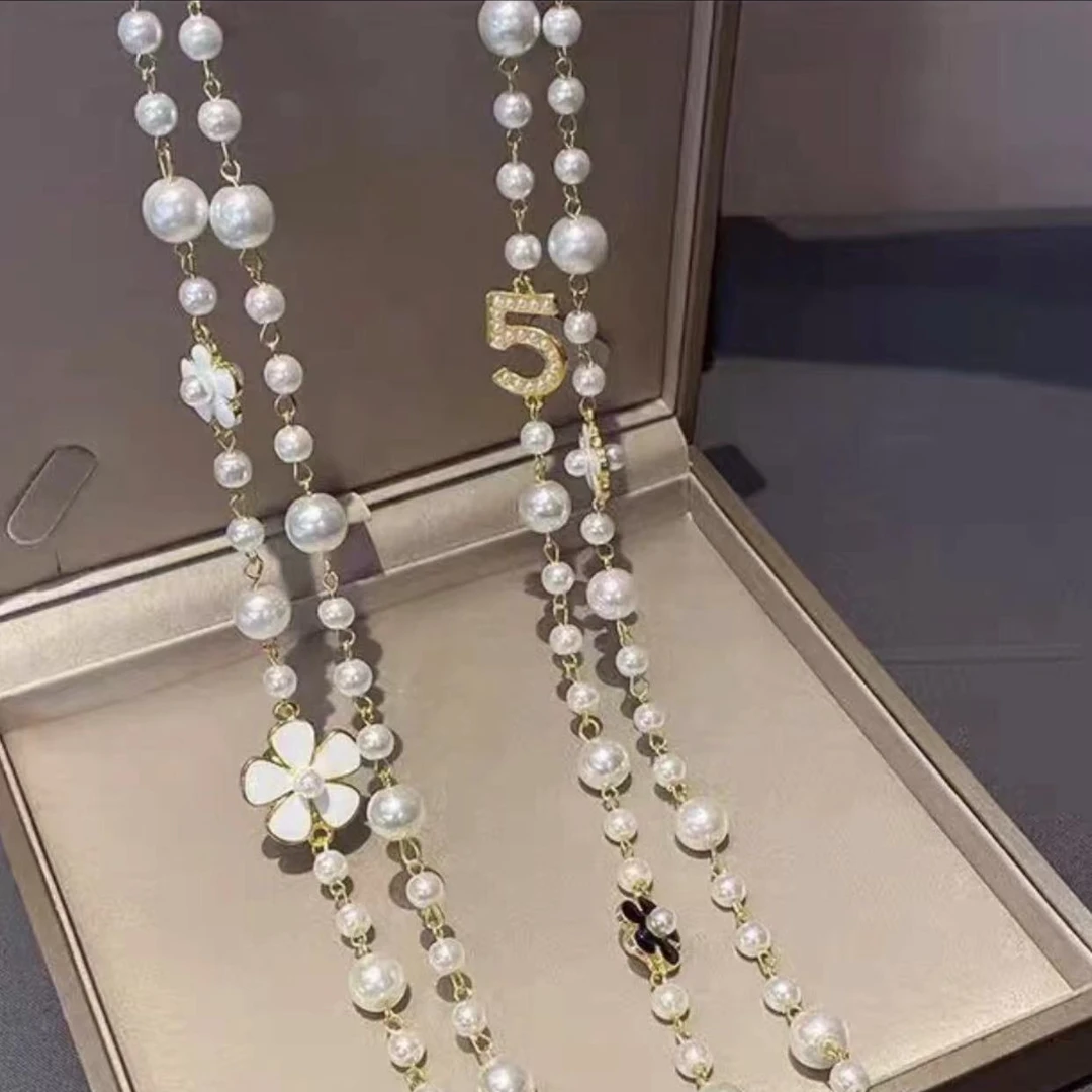 非金属亚克力项链 1126轻奢百搭时尚潮流小香风气质手工毛衣项链