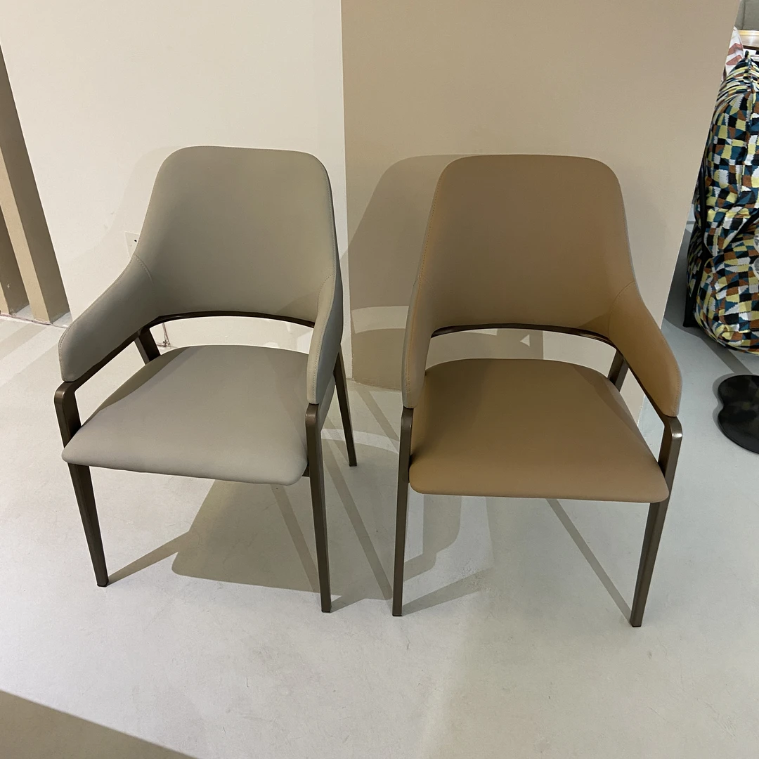 【2张】现代简约轻奢意式马丁休闲餐椅靠背椅