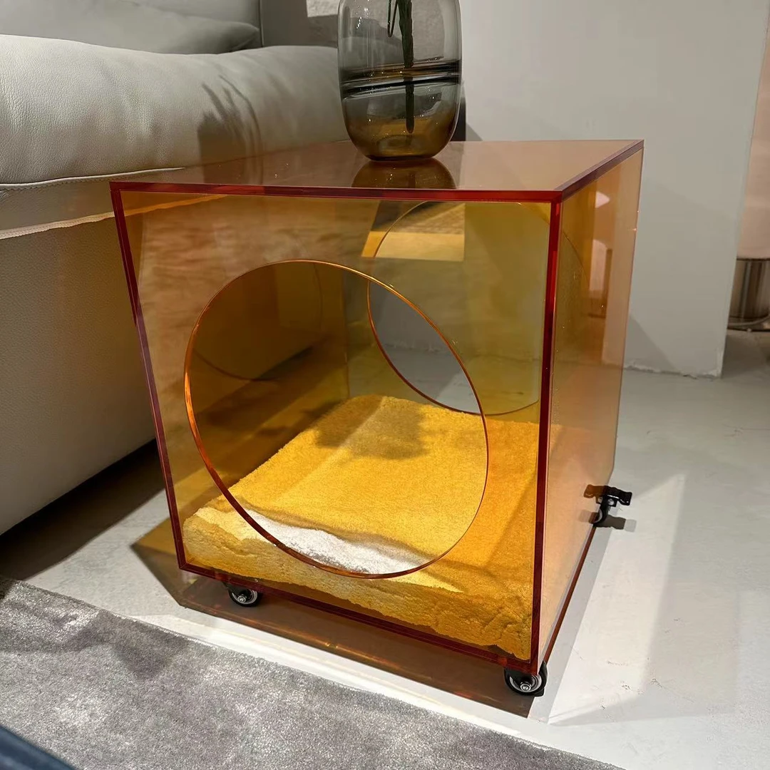 【柚苏】高颜值亚克力猫窝小茶几（40*40*47）