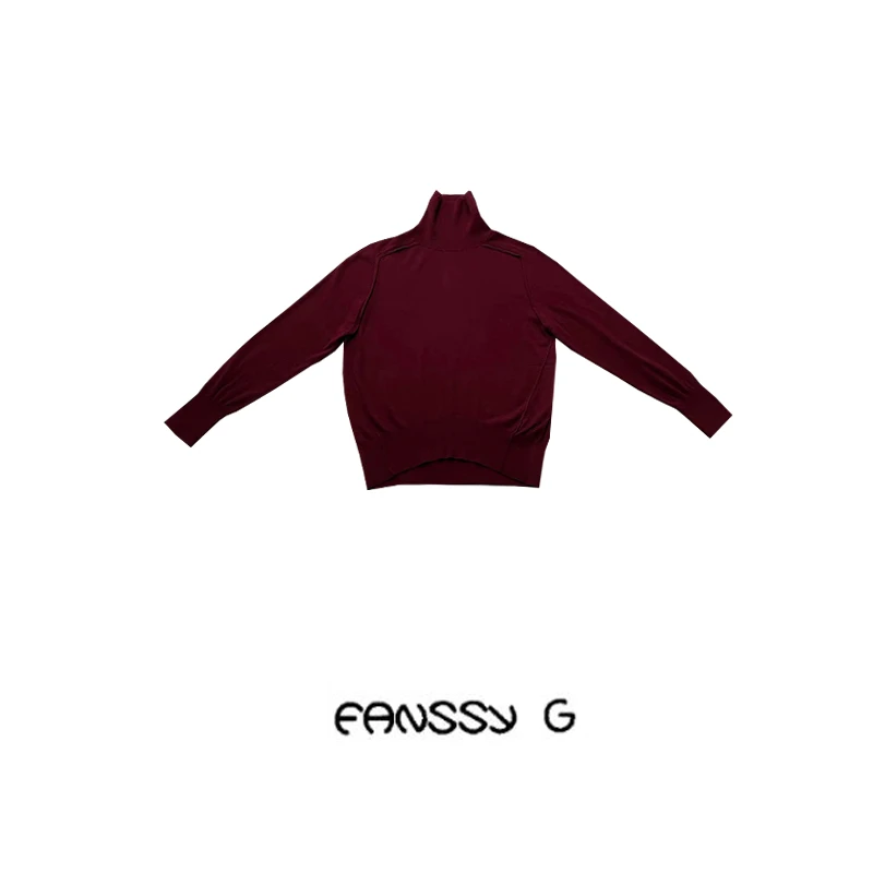 EANSSY G馥罹长袖半高领纯色羊毛衫NA2310E010