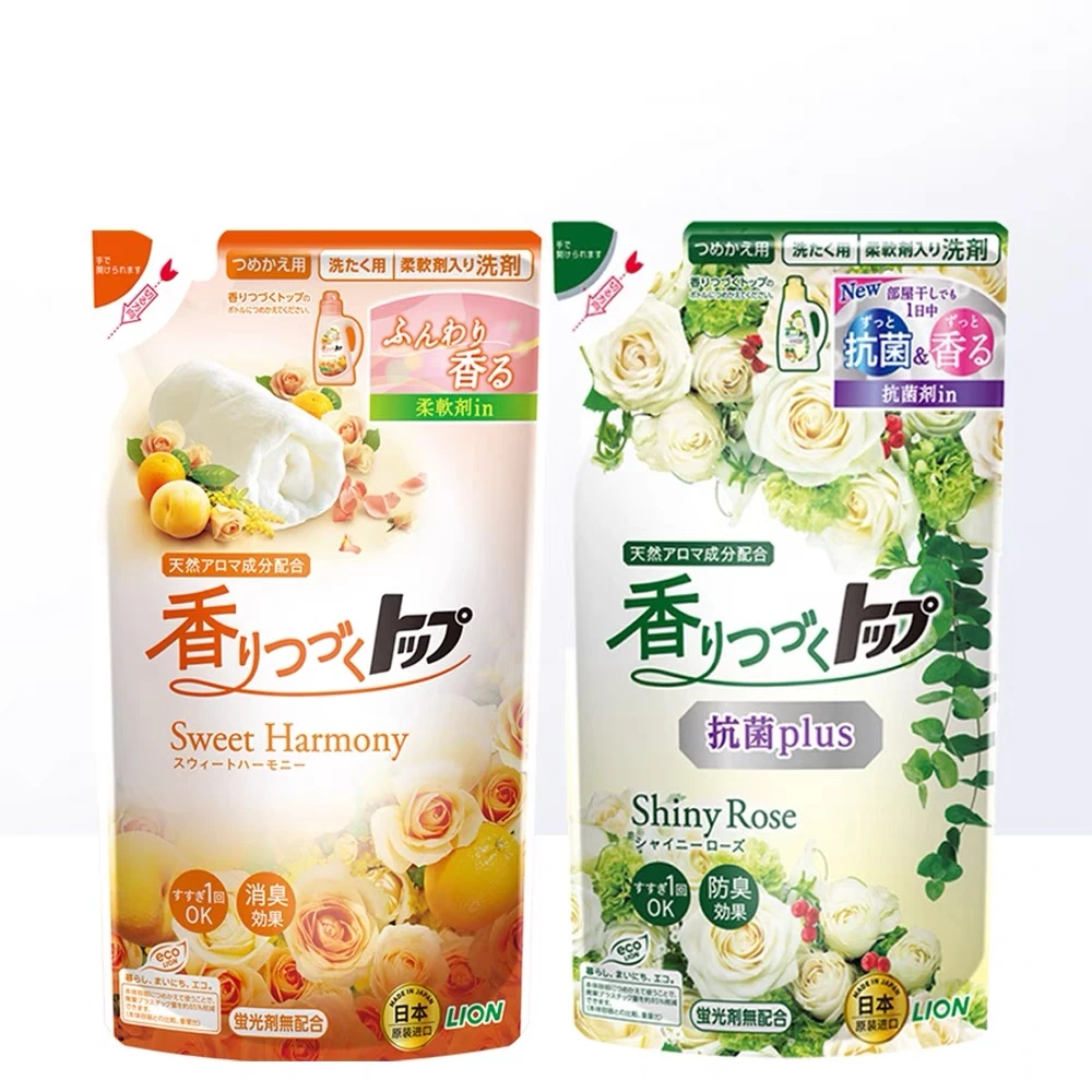 【拍两件包邮】日本 洗衣液补充装  500g 白玫瑰 花果香