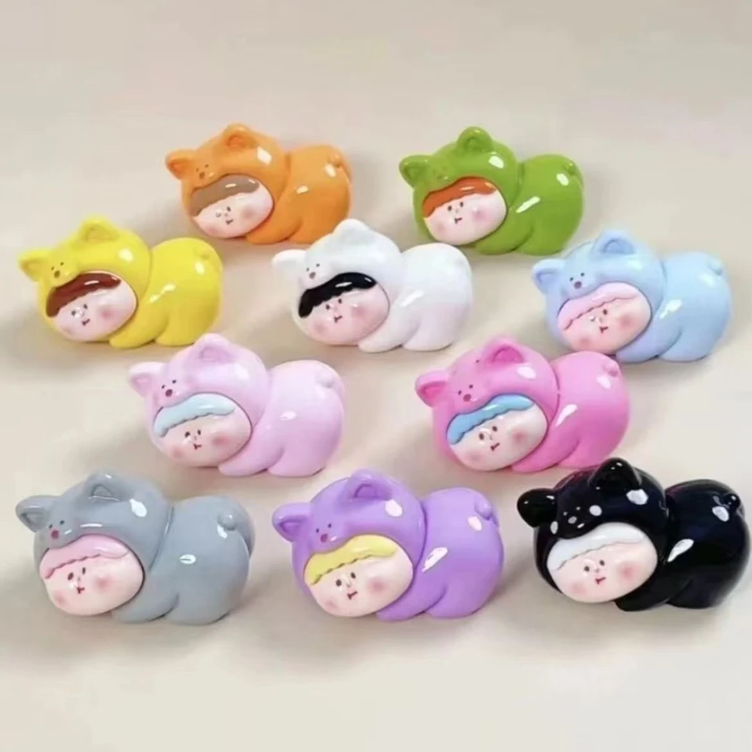 【开火车】创意实色趴趴小狗莉莉丝diy树脂摆件