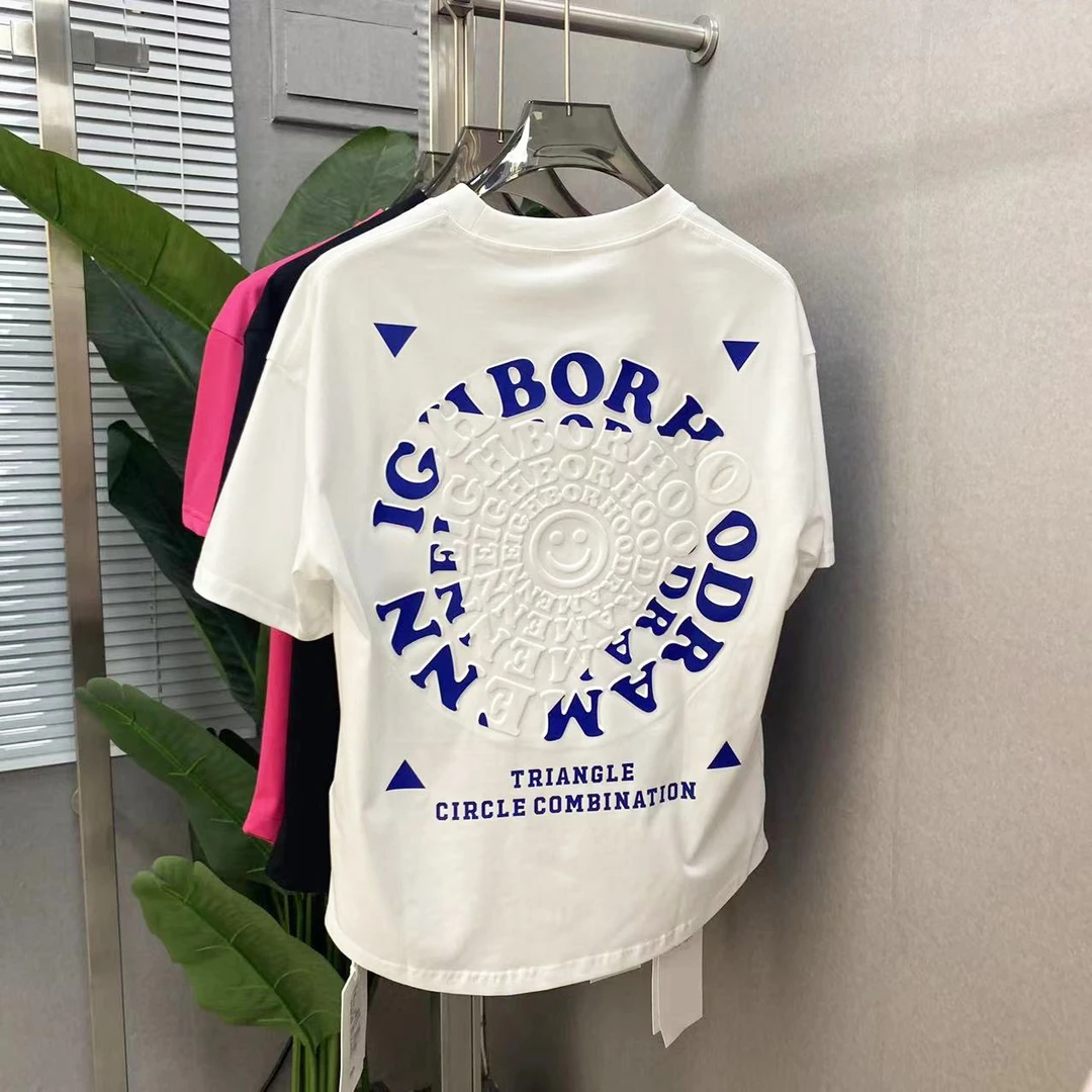 重磅纯棉260g夏季短袖ins潮牌宽松百搭设计感oversize小众情侣款